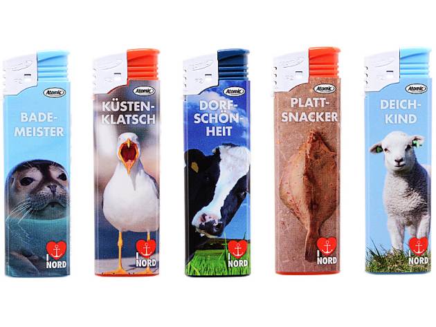 Elektrofeuerzeuge "I love Nord" 50er Display