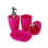 Bath Set Plastic Pink 4 pieces
