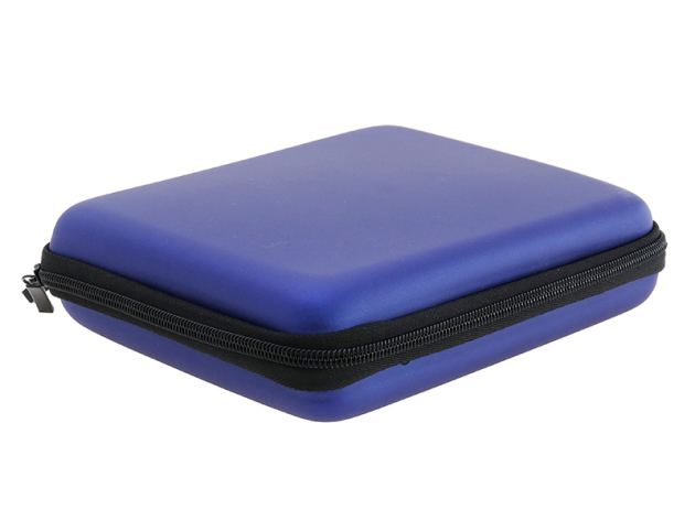 Tasche für Spiele/ Videospiele etc. usw. 16 x 13 x 4 cm;, harte Schale mit Schaumstoff; blau