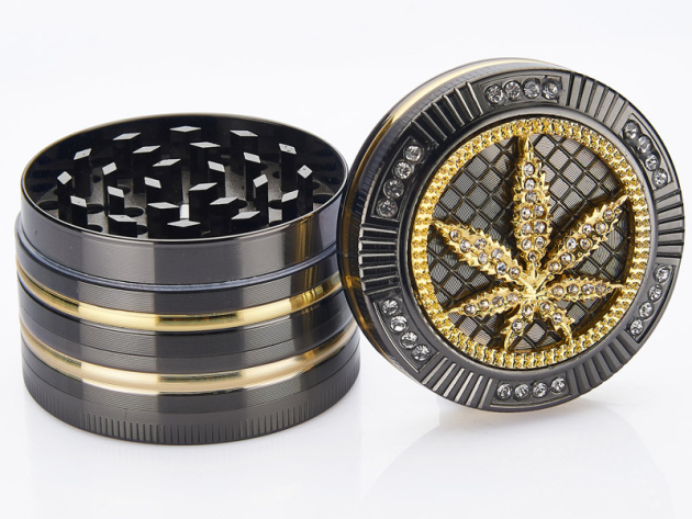 Grinder "Bling-Bling Leaf" 4-tlg. Ø 50mm