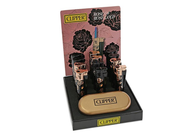 Clipper Metal Large ROSE OF ROSE GOLD, 12er Display
