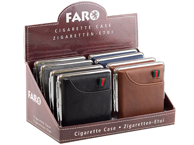 Zigarettenetui "Pocket" für 20 Zig., mit Spange, 8er Display