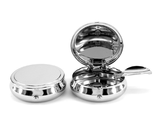 Pocket ashtray"Atomic Chrom", 2x3 cm, ø 5,0cm