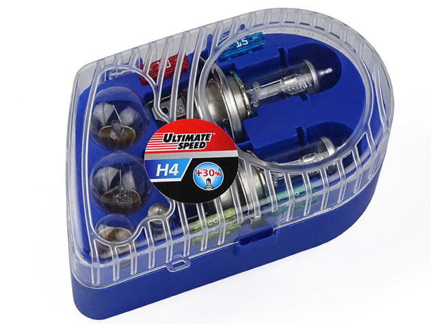 KFZ-Ersatzlampenbox, 11-teilig mit H4