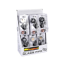 Handpfeifen-Set "Glass-Pipe", mit Grinder und Ersatzsieb, einzeln