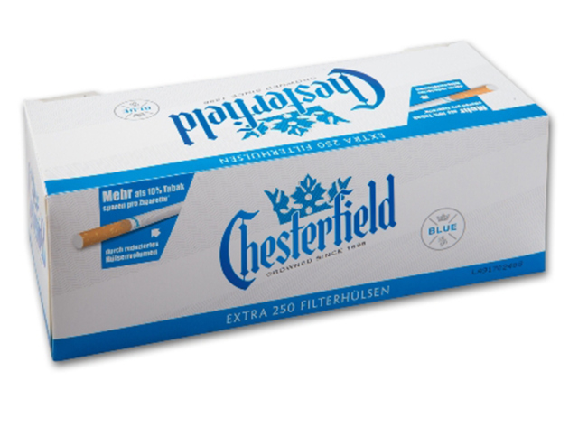 Chesterfield Hülsen Extra Blue 250er; 4er Gebinde