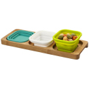 Bambustablett mit 3 Schälchen