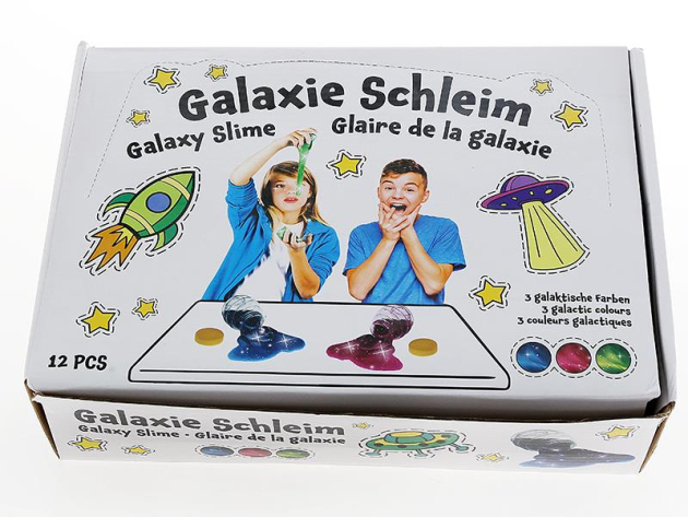 Galaxie Schleim 3 Farben, 120g/Dose, 12er Display
