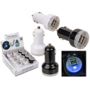 KFZ-Adapter 2x USB mit LED, wei&szlig; und schwarz,...