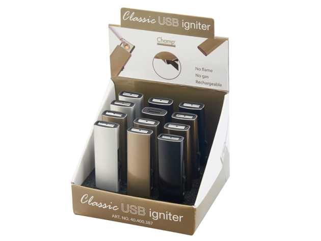 USB-Feuerzeug mit Glühspirale "Classic Igniter", 12er Display