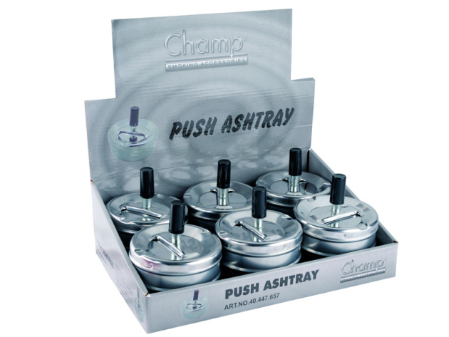 Drehaschenbecher "Grey", 6er Display