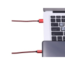 Tekmee Ladekabel USB auf USB-C, Nylon, 1m, farbig sort.