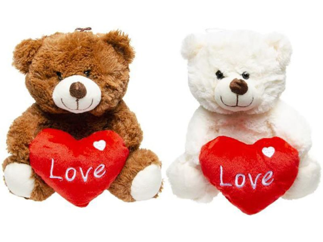 Plüsch Teddybären mit Herz, 6er set, ca. 23cm