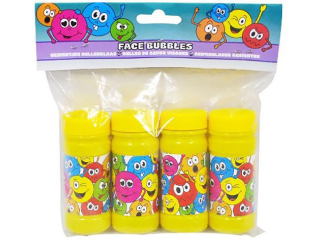 Seifenblasen "Face", 4er Set, 60ml