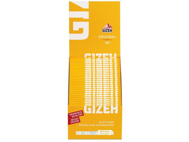 Gizeh Original (Yellow) 50 booklets each 50 leaves