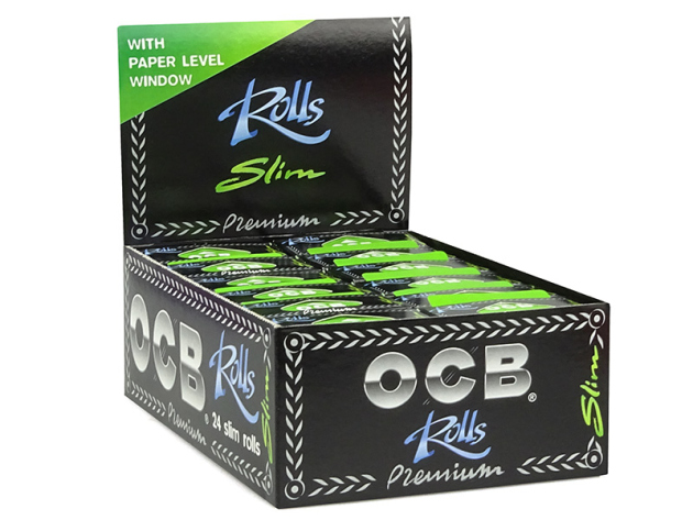 OCB Rolls Black Premium Slim 24 Rolls each 4 meters