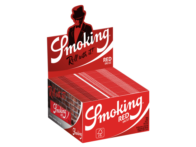 Smoking King Size Red 50 booklets each 33 leaves