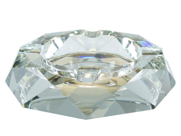 Zigarrenaschenbecher " Crystal Round Silver", Ø18 cm