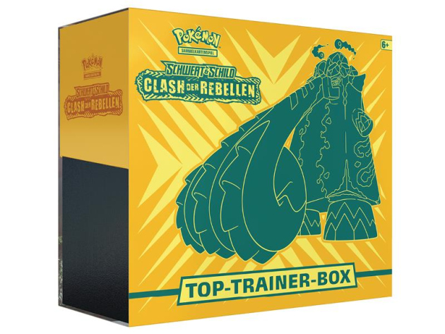 Pokémon - Top-Trainer Box - Schwert & Schild 02 - CLASH DER REBELLEN   VK 49,99 Euro