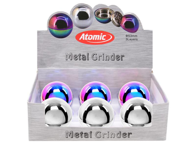 Grinder "Kugel" 3-tlg Ø 53 mm 6er Display