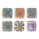 Glasaschenbecher Quadratisch - 6 Motive, &Oslash; 9...