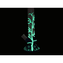 Glasbong mit floureszierender Applikation, Ice, 30 cm Höhe