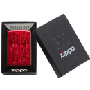 Zippo Feuerzeug - Candy Apple Red Iced mit "Flamme"