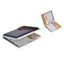 Zigarettenetui "Schwarz/roter Streifen" für 20 Zig./12 Zig., mit Spange, 12er Display