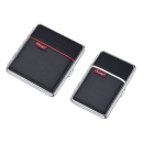 Zigarettenetui "Schwarz/roter Streifen" für 20 Zig./12 Zig., mit Spange, 12er Display