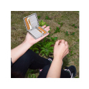 Zigarettenetui "Schwarz/roter Streifen" für 20 Zig./12 Zig., mit Spange, 12er Display