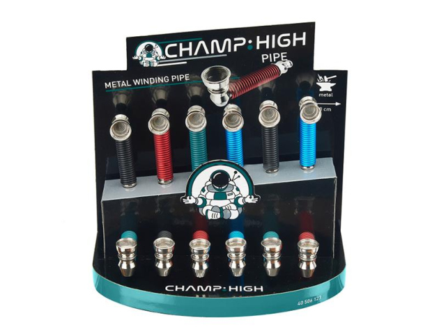 Handpfeife "turned" 9 cm, 12er Display