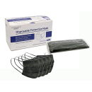 Mundbedeckung, schwarz, 3-lagig, 10x 5er Pack