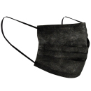 Mundbedeckung, schwarz, 3-lagig, 10x 5er Pack