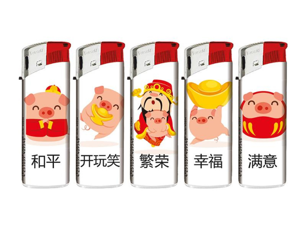 Elektrofeuerzeuge "CHINESE PIGS" ; 50er Display