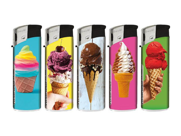 Elektrofeuerzeuge "ICE CREAM" ; 50er Display