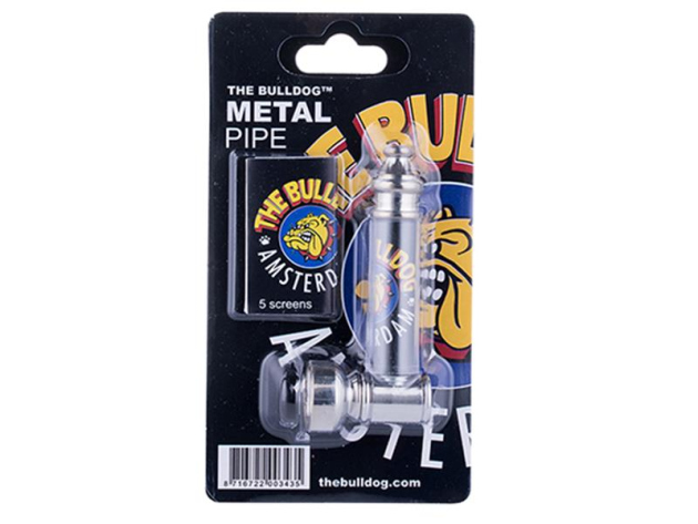 Bulldog Metallpfeife + Siebe, 7 cm