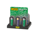 Clipper Metal FLINT- BLUE & GREEN PATTERN in einer Geschenkbox, 12er Display
