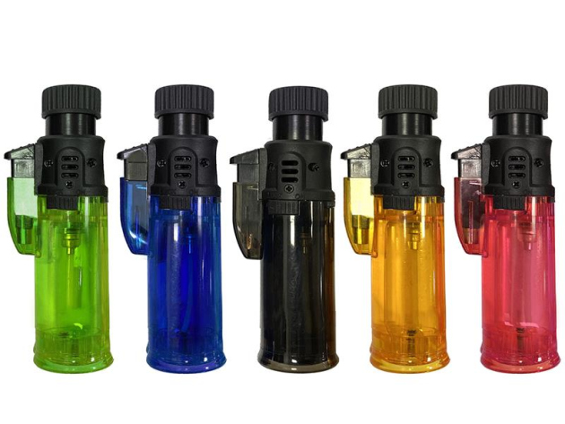 Sturmfeuerzeuge Turbo Brenner Jet Flame X5 L 9,6 cm, transparent, 25er Display