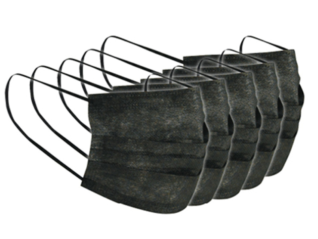 Mundschutz "Face Mask" 3-lagig; schwarz; 5er Pack