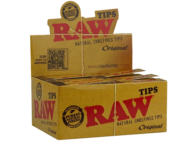 RAW Filter Tips (unbleached) 50 booklets each 50 Filter Tips