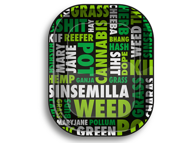 Rolling Tray "Weed Shapes", 34 x 28 cm