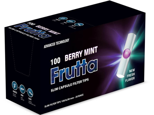 Frutta Click Capsule Filter 6 mm Berry Mint (Beerenmix) 20x 100 Filter