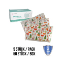 Mundschutz "Face Mask" CHRISTMAS-01 white, 3-lagig, 5er Pack in 50er Box