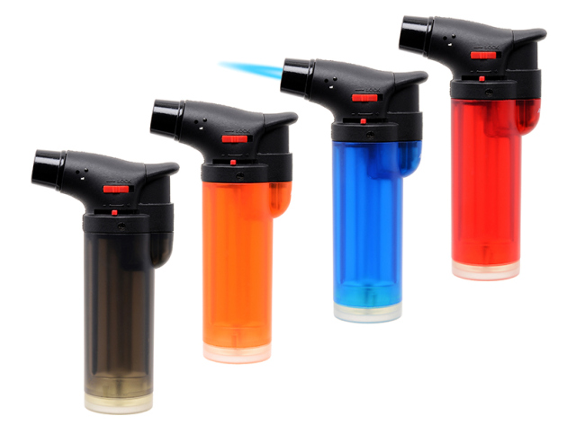 Sturmfeuerzeuge "Frosty" Torchy - blaue Jet-Flame; 4 Faben; 12er Display