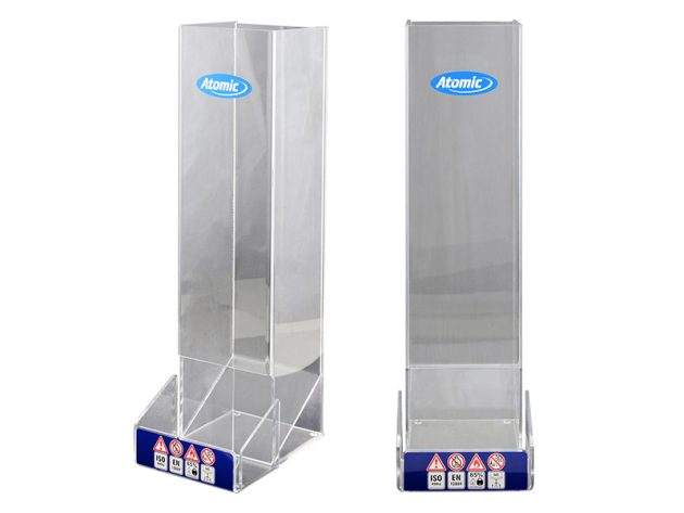 Feuerzeugspender "Atomic" für ca. 100 Feuerzeuge, Acryl