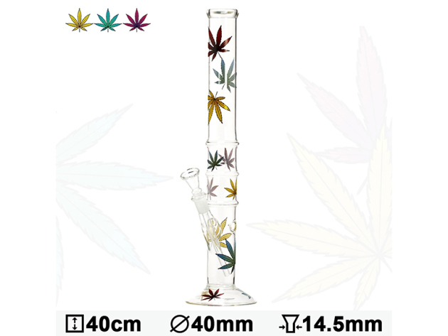 Glasbong "Multi Leaf" Höhe 40 cm; Ø 40 mm