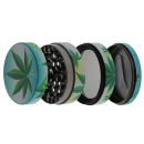 Grinder "Hanfblatt, Metall; 6 versch. Motive; 52 x 35 mm; einzeln