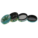 Grinder "Hanfblatt, Metall; 6 versch. Motive; 52 x 35 mm; einzeln