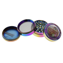 Grinder "Casino" Metall, 6 versch.Motive; 4-tlg.; 52 x 43,5 mm; einzeln