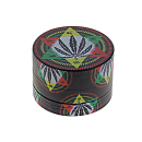 Grinder "Hanf" Metall; 6 versch. Motive; 52 x 35 mm; einzeln